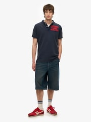 Camisa polo atlética vintage Superdry 100% algodão - Imagem 1 de 3