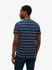 Superdry Blue 100% Cotton Essentials Stripe T-Shirt - Image 2 of 5