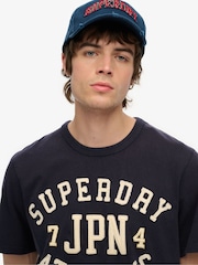 Superdry Black 100% Cotton Vintage Athletic Short Sleeve T-Shirt - Image 4 of 4