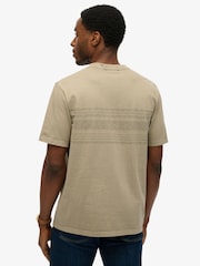 Superdry Green 100% Cotton Contrast Stripe Pocket T-Shirt - Image 2 of 4