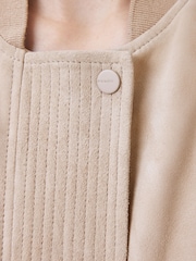 AllSaints Cream Sofi Suede Gilet - Image 6 of 8