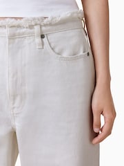 AllSaints White Blake Fray 100% Cotton Jeans - Image 3 of 8