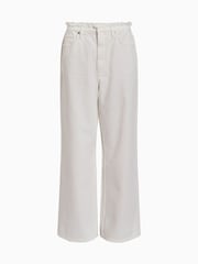 AllSaints White Blake Fray 100% Cotton Jeans - Image 8 of 8