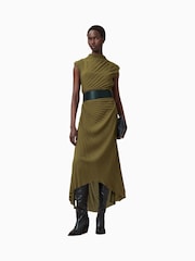 AllSaints Green Rayanna Dress - Image 1 of 10