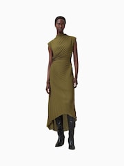 AllSaints Green Rayanna Dress - Image 4 of 10