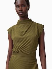 AllSaints Green Rayanna Dress - Image 5 of 10