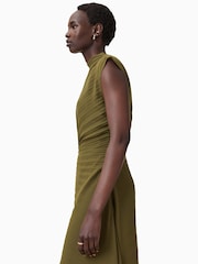 AllSaints Green Rayanna Dress - Image 8 of 10
