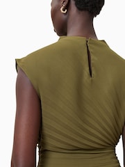 AllSaints Green Rayanna Dress - Image 9 of 10