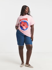 Simply Be Pink Graphic Print T-Shirts 2 Pack - Image 5 of 5