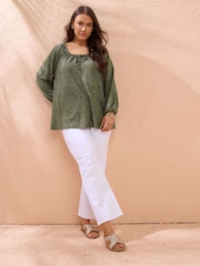 Evans Zebra Print Burnout Blouse - Image 2 of 5