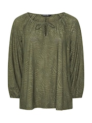 Evans Zebra Print Burnout Blouse - Image 5 of 5