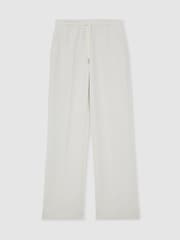 Reiss Ivory Jemma Modal-Blend Interlock Wide-Leg Joggers - Image 2 of 7