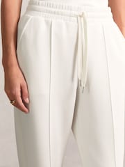 Reiss Ivory Jemma Modal-Blend Interlock Wide-Leg Joggers - Image 4 of 7