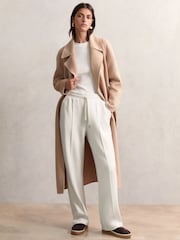 Reiss Ivory Jemma Modal-Blend Interlock Wide-Leg Joggers - Image 6 of 7