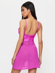 Ann Summers Pink Gracious Lace & Mesh Chemise Nightie - Image 2 of 5