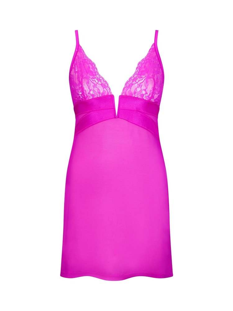 Ann Summers Pink Gracious Lace & Mesh Chemise Nightie - Image 5 of 5