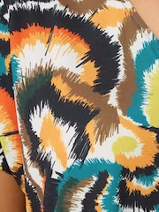 Evans Green Printed Cold Shoulder T-Shirt - Imagem 5 de 5