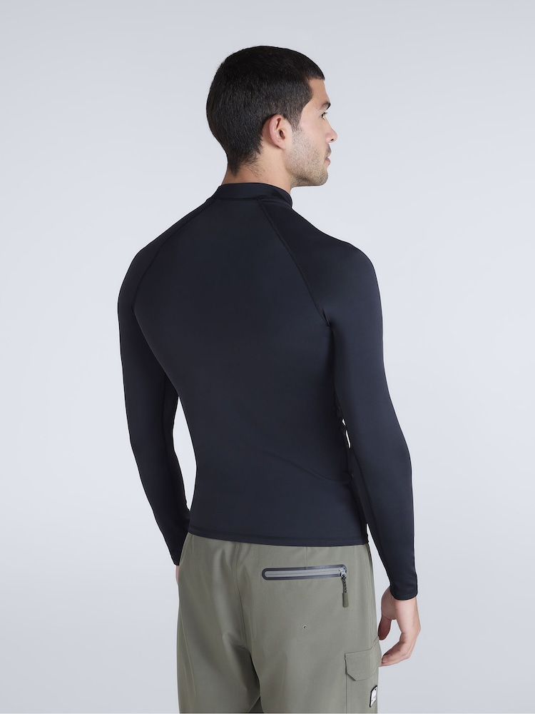 Animal Black Mens Sonny Logo Quick Drying Rash Vest - Image 2 of 8 Animal Black Mens Sonny Logo Quick Drying Rash Vest - Image 2 of 8