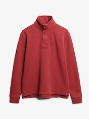 Superdry Red Cotton Classic Pique Half Zip Jumper - Image 4 of 4