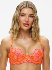 Ann Summers Orange Bright Ambitious Embroidered Non Pad Balcony Bra - Image 4 of 6