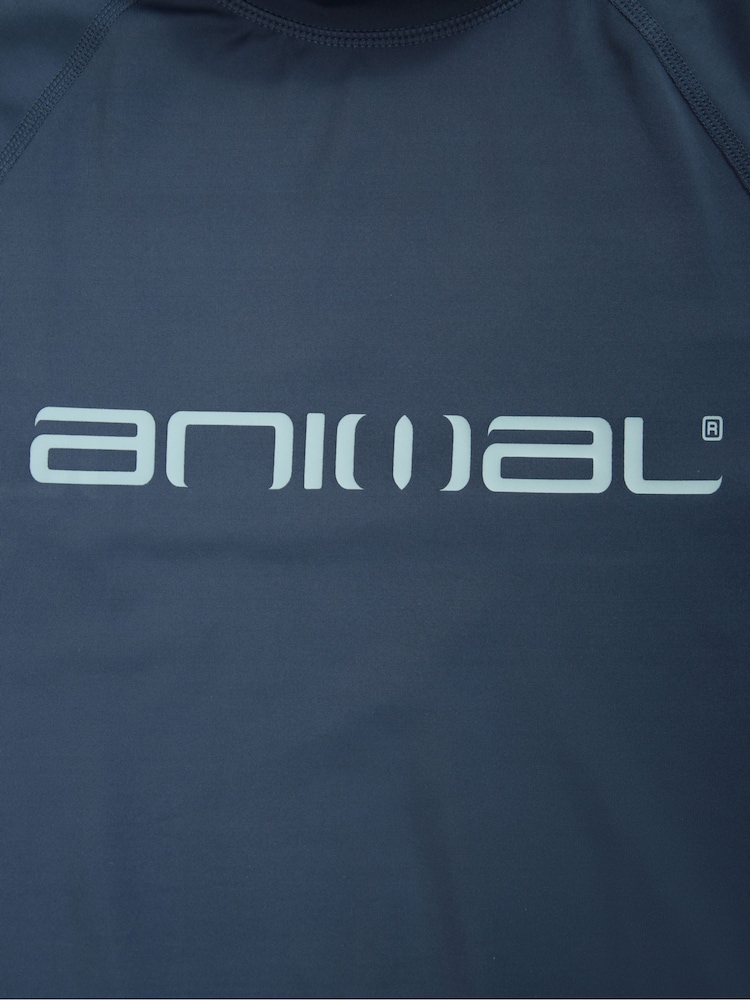 Animal Blue Mens Sonny Logo Quick Drying Rash Vest - Image 5 of 5