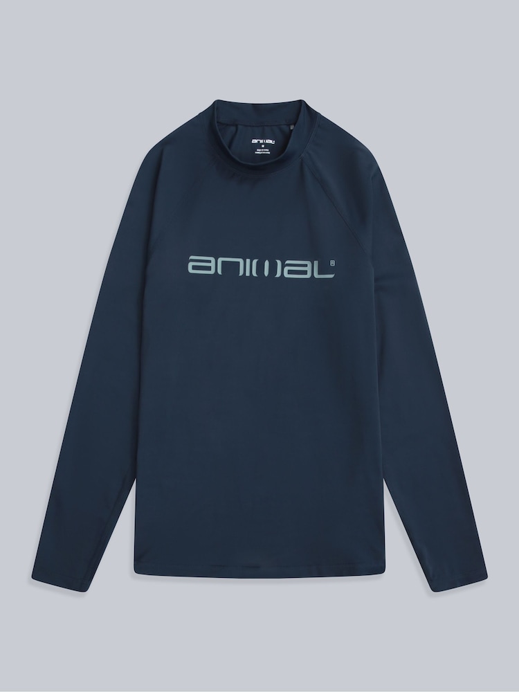 Animal Blue Mens Sonny Logo Quick Drying Rash Vest - Image 1 of 5 Animal Blue Mens Sonny Logo Quick Drying Rash Vest - Image 1 of 5