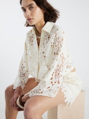 River Island Cutwork Sequin Shirt - Imagen 3 de 4