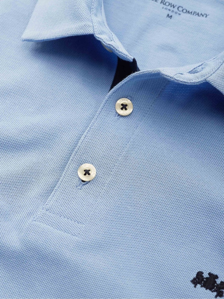 Savile Row Company Pique Short Sleeve 100% Cotton Polo Shirt - Image 2 of 2