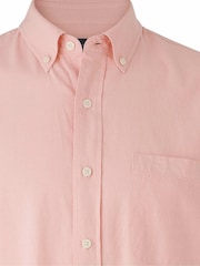 Fersken - Savile Row Company klassisk passform, lin-bomullsblanding, knappeskjorte - Bilde 5 av 5