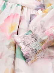 Angel & Rocket White Neve Floral Print Boho Dress - Image 4 of 5