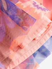Angel & Rocket Purple Eleanor Floral Print Mesh Dress - Image 5 of 5