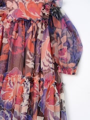 Angel & Rocket Purple Cara Print Mesh Dress - Image 7 of 7