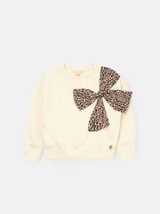 Angel & Rocket Natural Paige Bow Shoulder Sweatshirt - Image 1 of 3