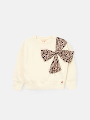 Angel & Rocket Natural Paige Bow Shoulder Sweatshirt - Image 4 of 6