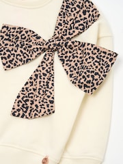 Angel & Rocket Natural Paige Bow Shoulder Sweatshirt - Image 6 of 6