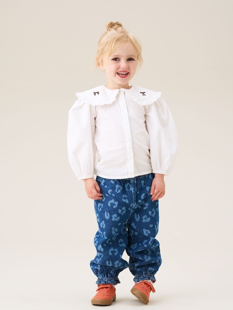 Angel & Rocket White Afina Embroidered Collar Blouse - Image 2 of 4