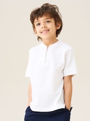 Angel & Rocket White Jose Varsity Collar Polo Shirt - Image 1 of 8