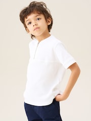 Angel & Rocket White Jose Varsity Collar Polo Shirt - Image 4 of 8