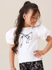 Angel & Rocket White Aofie Bow T-Shirt - Image 1 of 7