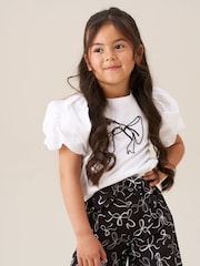 Angel & Rocket White Aofie Bow T-Shirt - Image 2 of 7