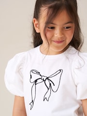 Angel & Rocket White Aofie Bow T-Shirt - Image 3 of 7