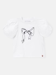 Angel & Rocket White Aofie Bow T-Shirt - Image 5 of 7