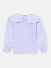 Angel & Rocket Elise Bow Collar Woven Sleeve Top - Slika 6 iz 7
