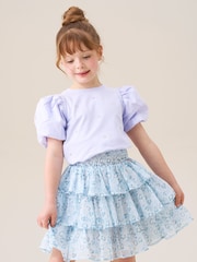 Angel & Rocket Blue Polly Leopard Print Ra Ra Skirt - Image 2 of 6