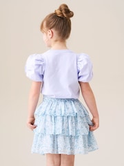 Angel & Rocket Blue Polly Leopard Print Ra Ra Skirt - Image 3 of 6