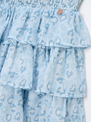 Angel & Rocket Blue Polly Leopard Print Ra Ra Skirt - Image 6 of 6