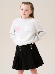 Angel & Rocket Black Lucile Cord Pleated Skirt - Image 3 of 6