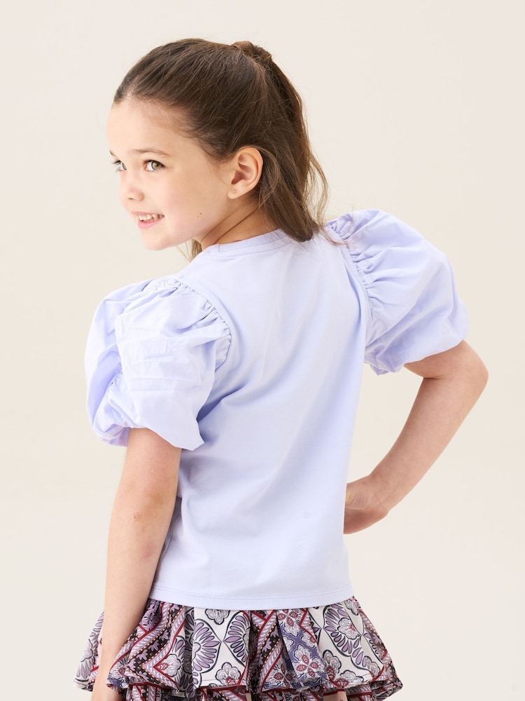 Angel & Rocket Purple Aofie Bow T-Shirt - Image 2 of 5