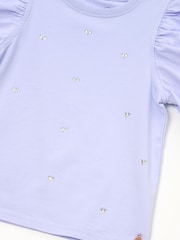 Angel & Rocket Purple Aofie Bow T-Shirt - Image 5 of 5