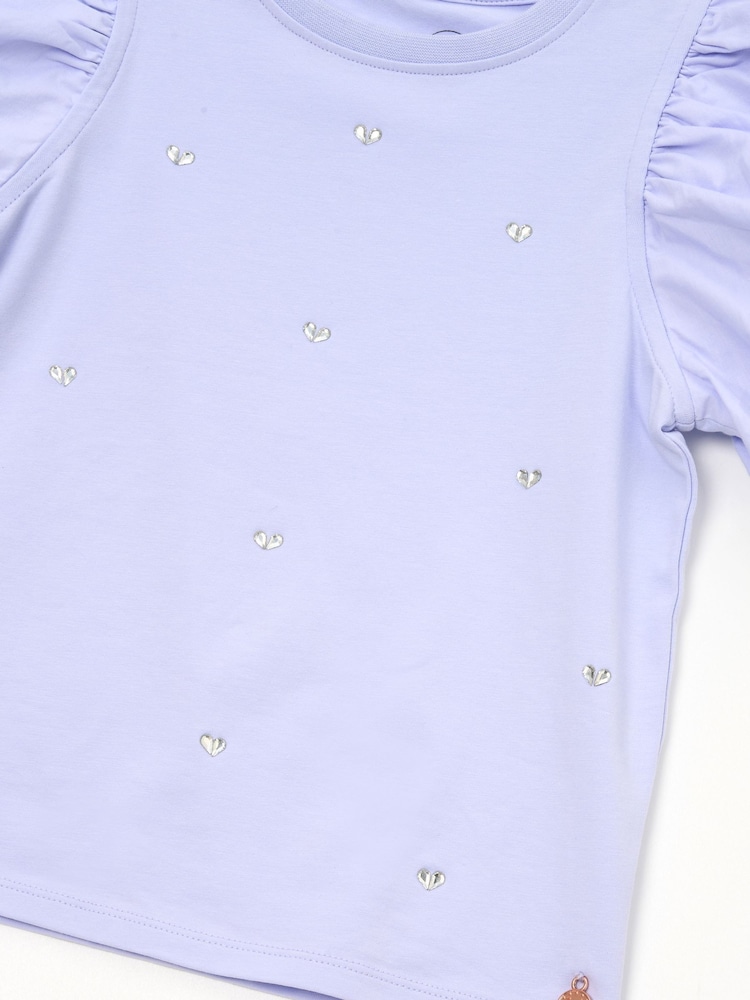 Angel & Rocket Purple Aofie Bow T-Shirt - Image 5 of 5 Angel & Rocket Purple Aofie Bow T-Shirt - Image 5 of 5